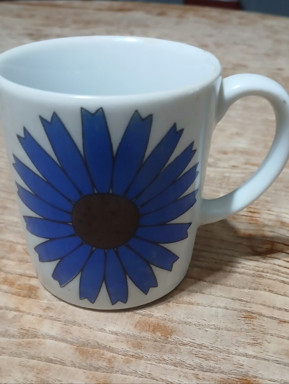 Vintage Blue Daisy Mug